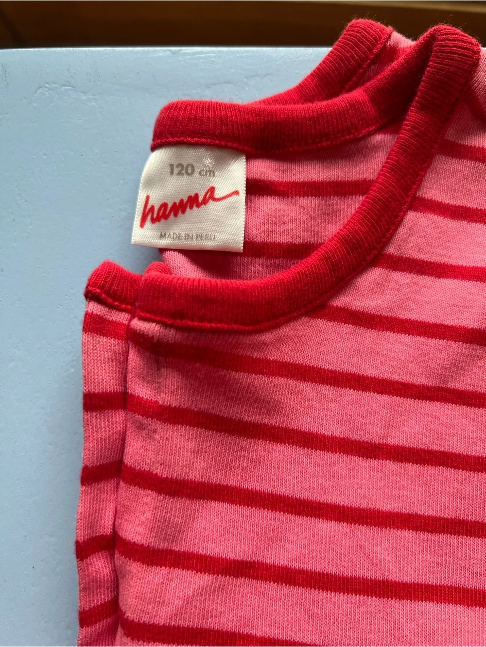 Hanna Andersson Girls' Pink and Green Striped Short-Sleeve Cotton Dress Duo